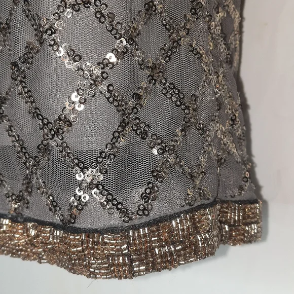 SAYLOR Goldy Sequin Beaded Mini Dress Cocktail Party Revolve XS 0 2 - Picture 7 of 9